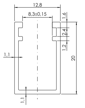 Профиль для обрамления S-145 L-2200